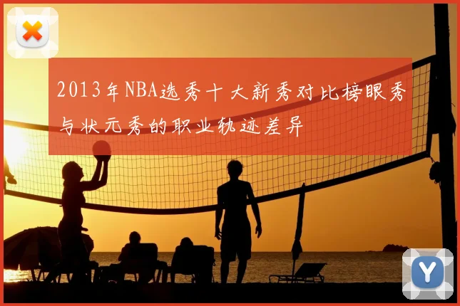 2013年NBA选秀十大新秀对比榜眼秀与状元秀的职业轨迹差异